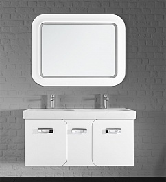 Водолей Зеркало "Арнелла 100" белое – фотография-3